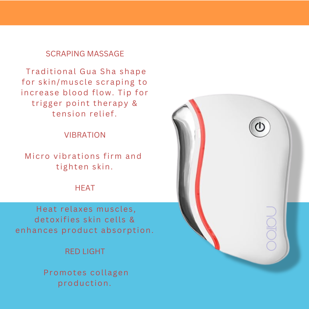 Natoo Red Led Light Gua Sha - Revitalize Your Skin